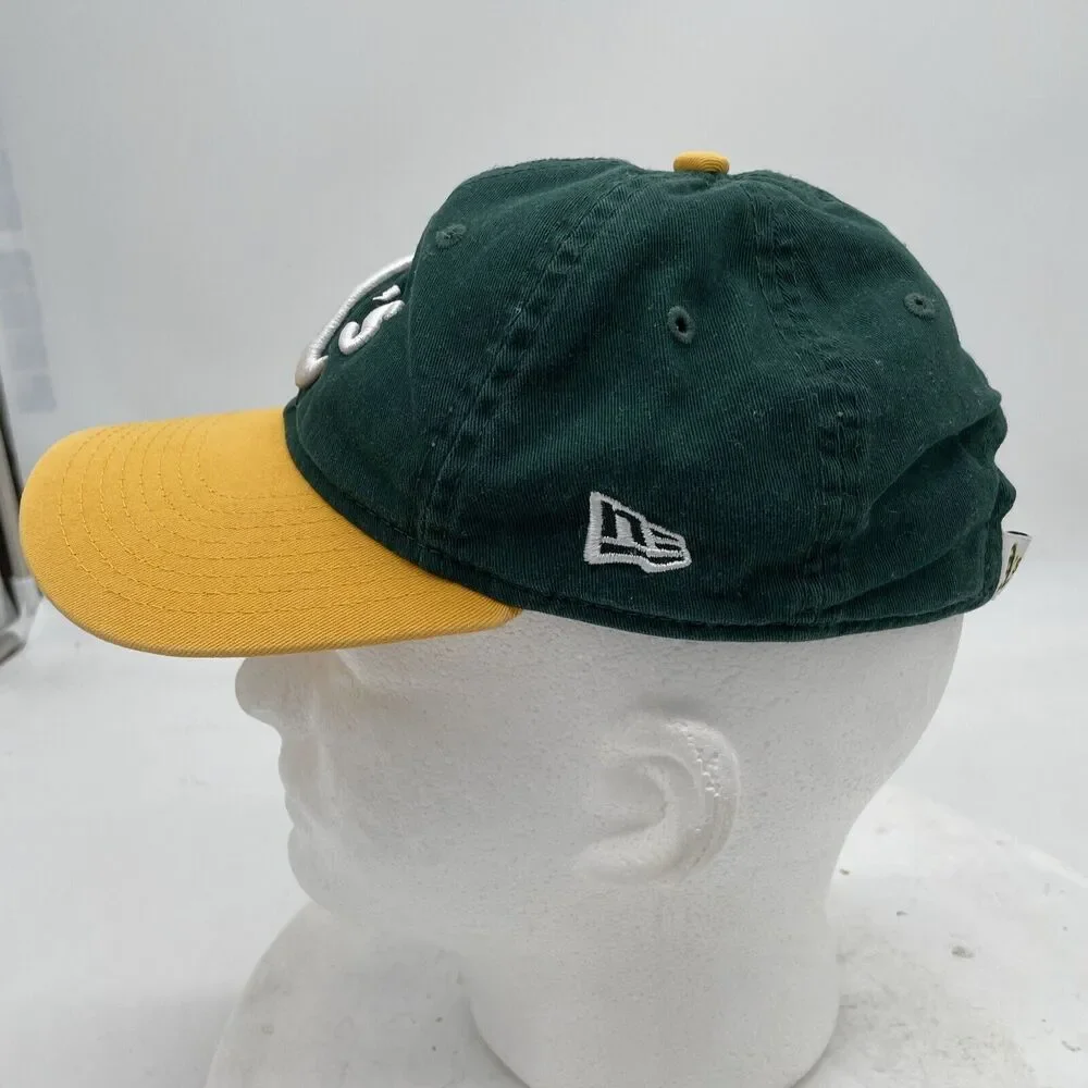 Oakland A's Youth Baseball Hat. Adjustable Green/Yellow 9Forty New Era 2017